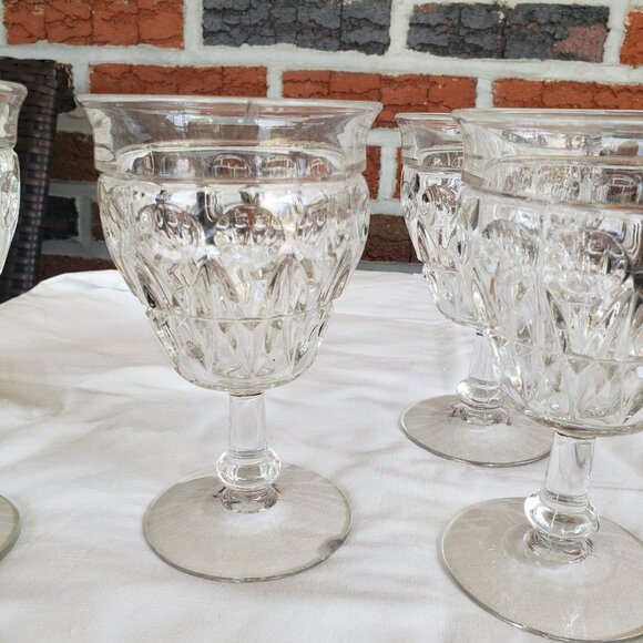 Vintage 1930's Paden City Chavalier Clear Goblet - Set of 4 - Picture 7 of 10